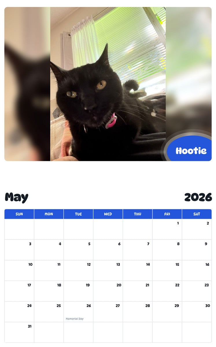 2026 - 2027 Hootie - Pawidols Pet Calendar