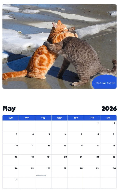 2026 - 2027 Yellow is Nugget  Gray is Noah - Pawidols Pet Calendar