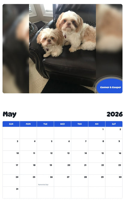 2026 - 2027 Conner & Cooper - Pawidols Pet Calendar
