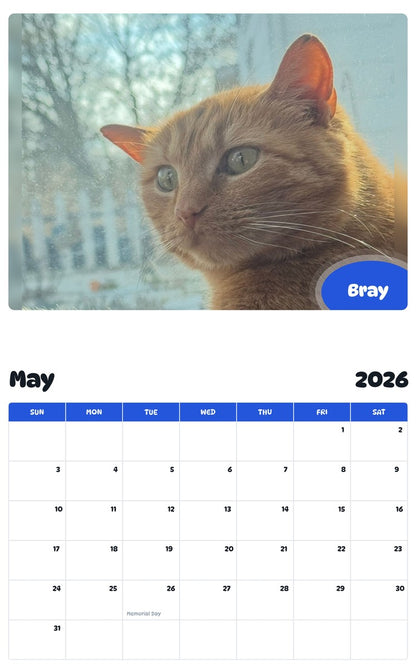 2026 - 2027 Bray - Pawidols Pet Calendar