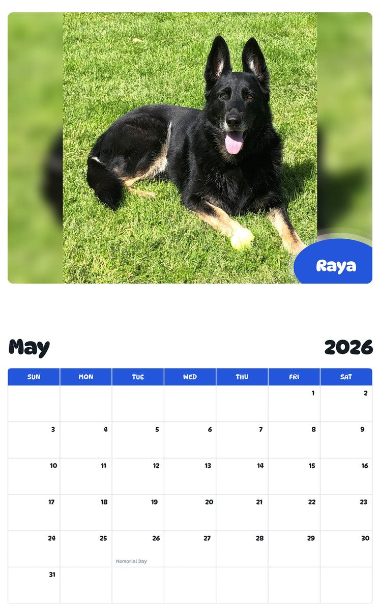2026 - 2027 Raya - Pawidols Pet Calendar