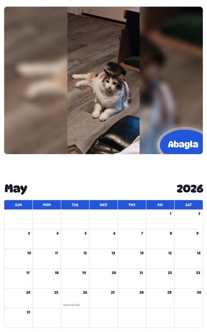 2026 - 2027 Abagla - Pawidols Pet Calendar