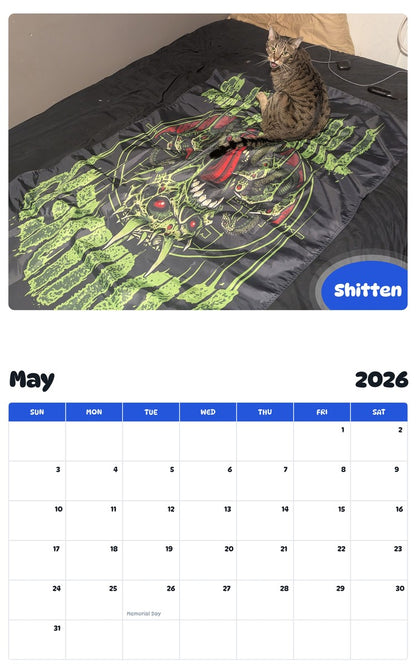 2026 - 2027 Shitten - Pawidols Pet Calendar