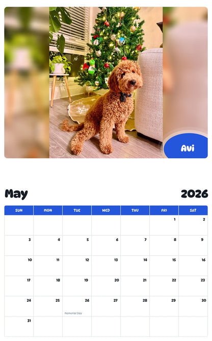 2026 - 2027 Avi - Pawidols Pet Calendar
