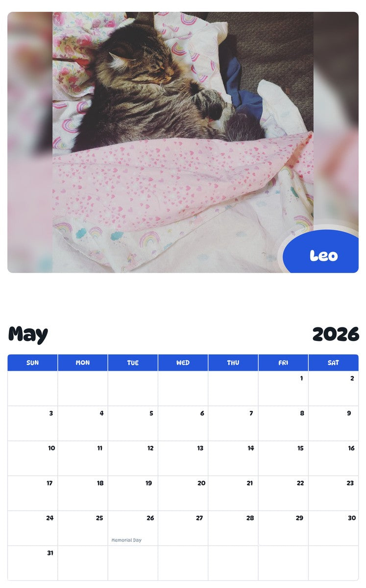 2026 - 2027 Leo - Pawidols Pet Calendar