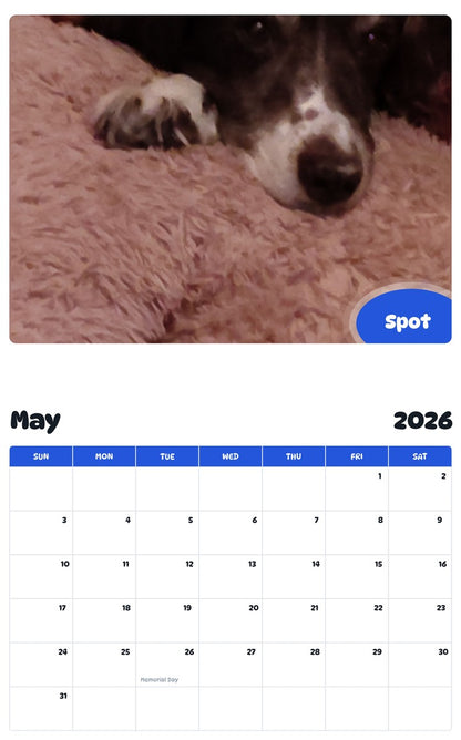 2026 - 2027 Spot - Pawidols Pet Calendar