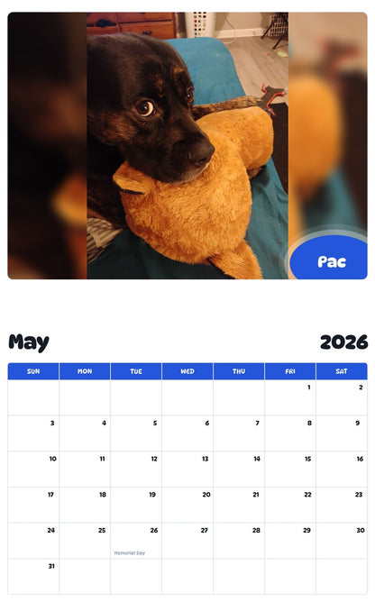 2026 - 2027 Pac - Pawidols Pet Calendar