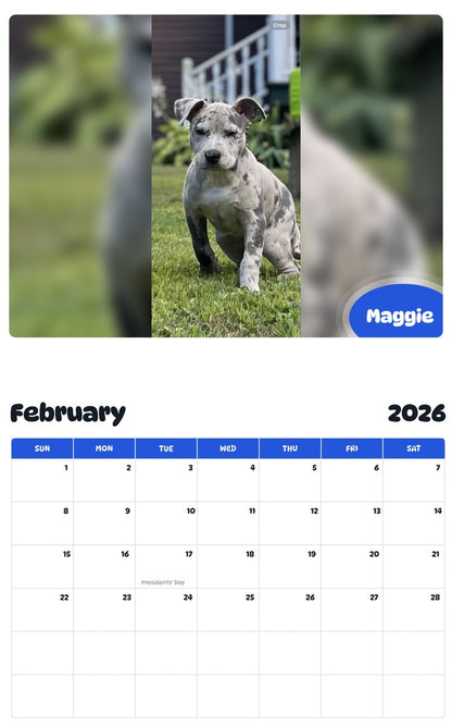 October 2025 - September 2026 Maggie - Pawidols Pet Calendar