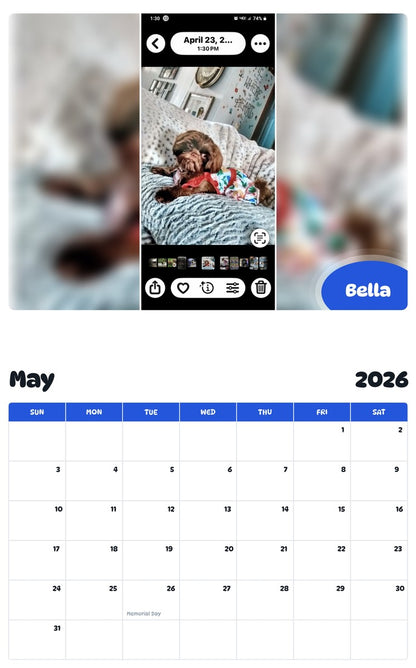 2026 - 2027 Bella - Pawidols Pet Calendar