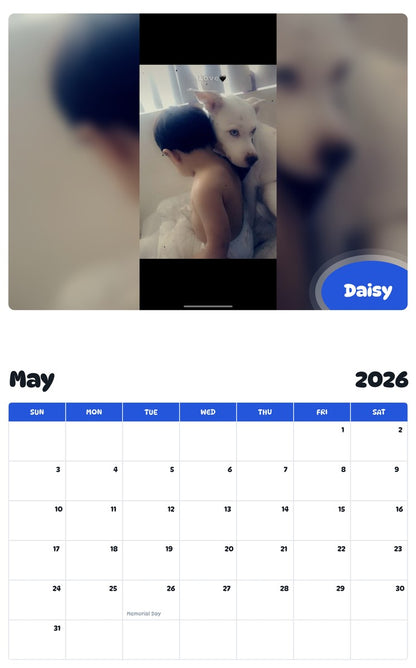 2026 - 2027 Daisy - Pawidols Pet Calendar