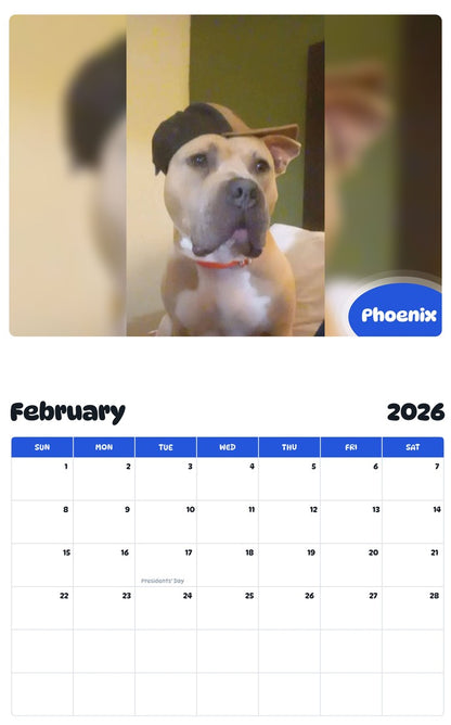 October 2025 - September 2026 Phoenix - Pawidols Pet Calendar