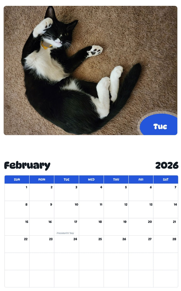 October 2025 - September 2026 Tuc - Pawidols Pet Calendar