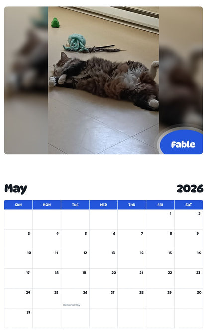 2026 - 2027 Fable - Pawidols Pet Calendar