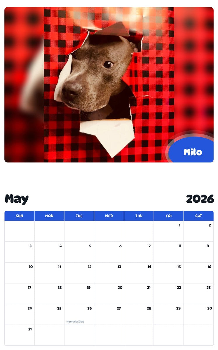 2026 - 2027 Milo - Pawidols Pet Calendar