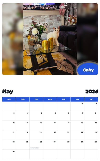 2026 - 2027 Baby - Pawidols Pet Calendar