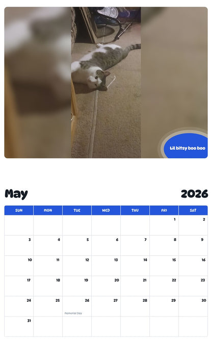 2026 - 2027 Lil bitsy boo boo - Pawidols Pet Calendar
