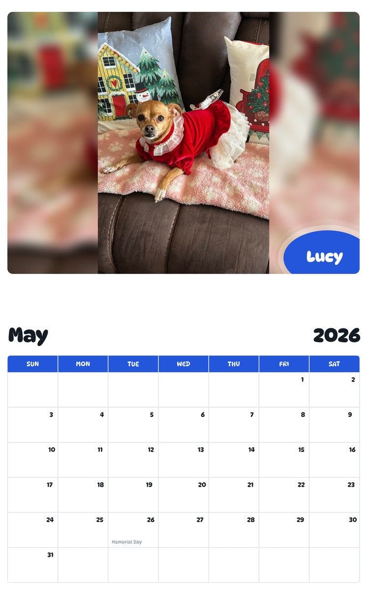 2026 - 2027 Lucy - Pawidols Pet Calendar