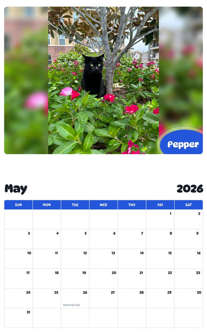 2026 - 2027 Pepper - Pawidols Pet Calendar
