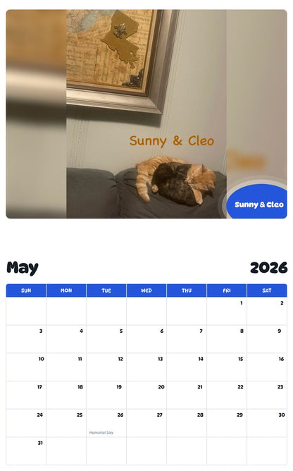2026 - 2027 Sunny & Cleo - Pawidols Pet Calendar