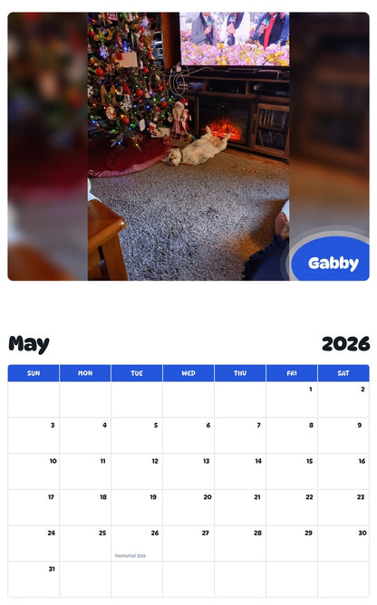 2026 - 2027 Gabby - Pawidols Pet Calendar