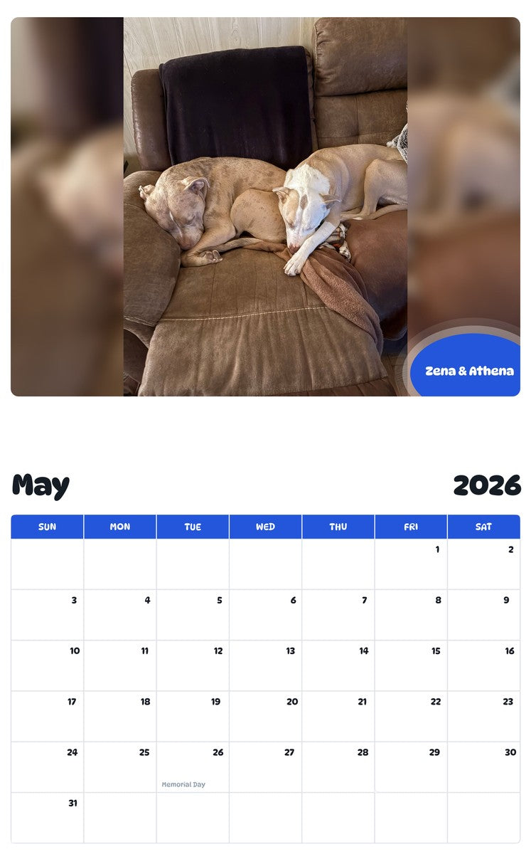 2026 - 2027 Zena & Athena - Pawidols Pet Calendar