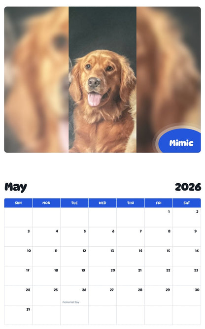 2026 - 2027 Mimic - Pawidols Pet Calendar