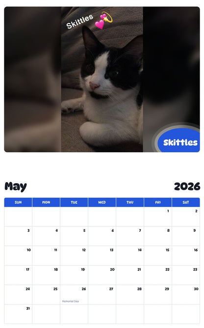 2026 - 2027 Skittles - Pawidols Pet Calendar