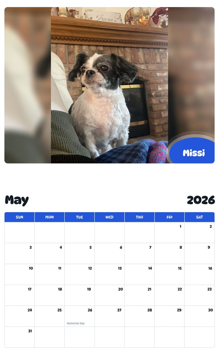 2026 - 2027 Missi - Pawidols Pet Calendar