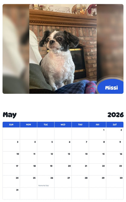 2026 - 2027 Missi - Pawidols Pet Calendar