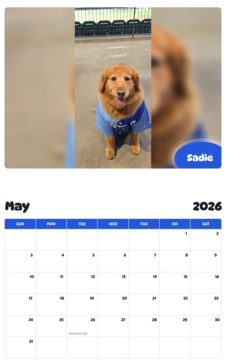 2026 - 2027 Sadie - Pawidols Pet Calendar