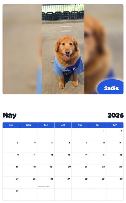 2026 - 2027 Sadie - Pawidols Pet Calendar