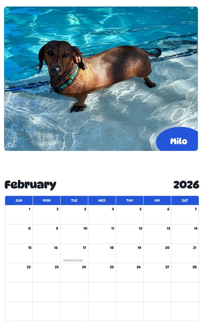 October 2025 - September 2026 Milo - Pawidols Pet Calendar