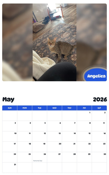 2026 - 2027 Angelica - Pawidols Pet Calendar