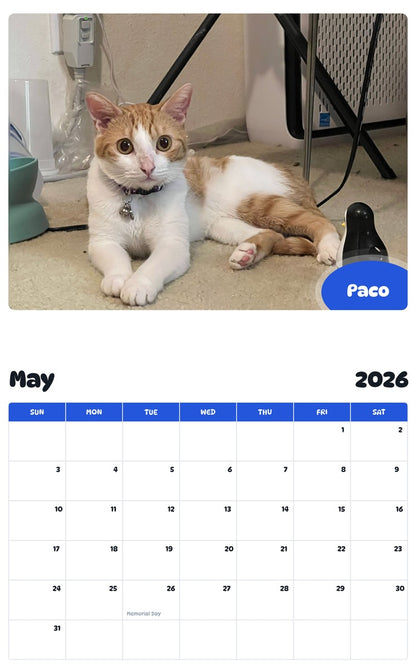 2026 - 2027 Paco - Pawidols Pet Calendar