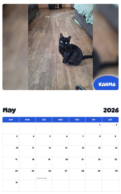2026 - 2027 KARMA - Pawidols Pet Calendar