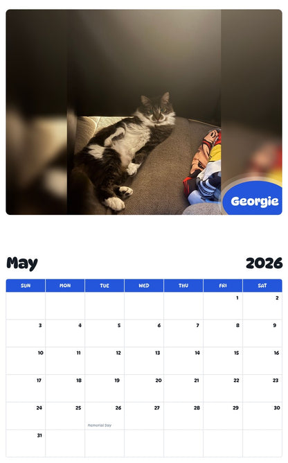 2026 - 2027 Georgie - Pawidols Pet Calendar