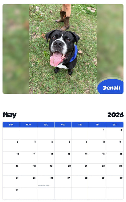 2026 - 2027 Denali - Pawidols Pet Calendar
