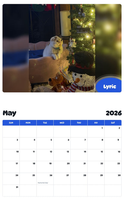 2026 - 2027 Lyric - Pawidols Pet Calendar