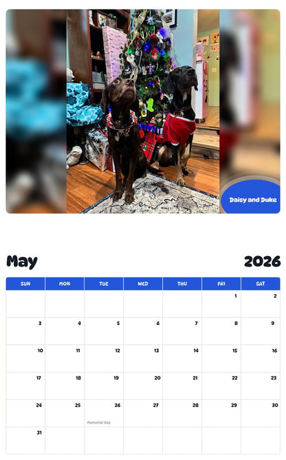 2026 - 2027 Daisy and Duke - Pawidols Pet Calendar