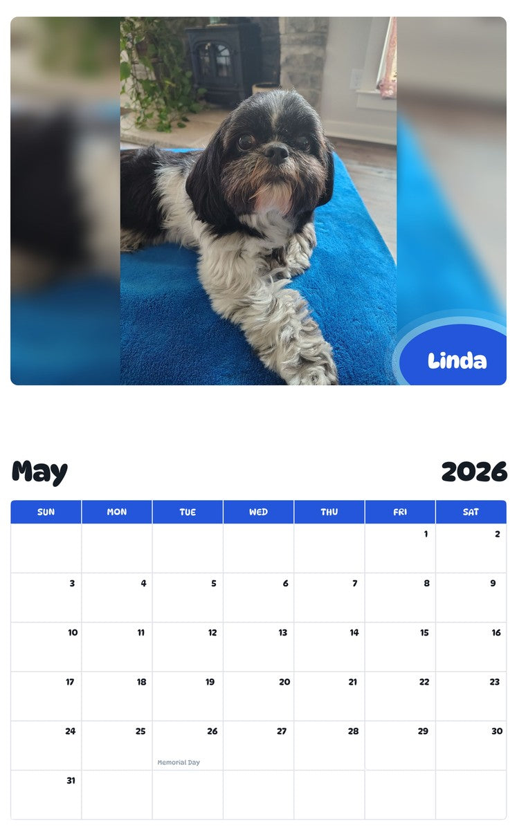 2026 - 2027 Linda - Pawidols Pet Calendar