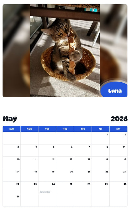 2026 - 2027 Luna - Pawidols Pet Calendar