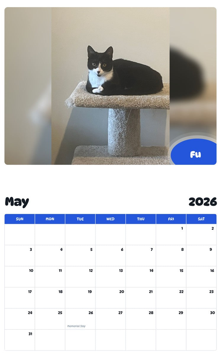 2026 - 2027 Fu - Pawidols Pet Calendar