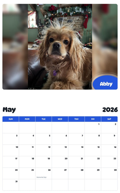 2026 - 2027 Abby - Pawidols Pet Calendar