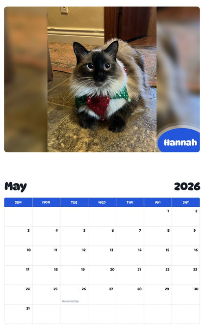 2026 - 2027 Hannah - Pawidols Pet Calendar