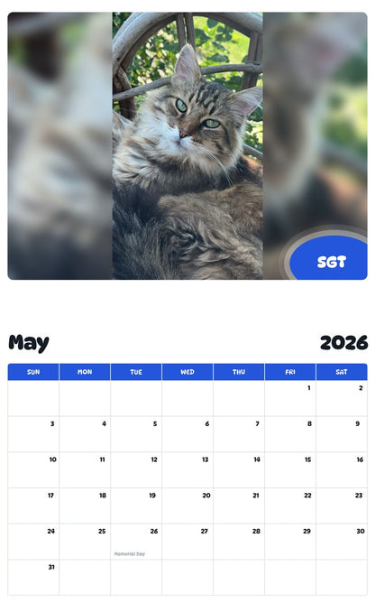 2026 - 2027 SGT - Pawidols Pet Calendar