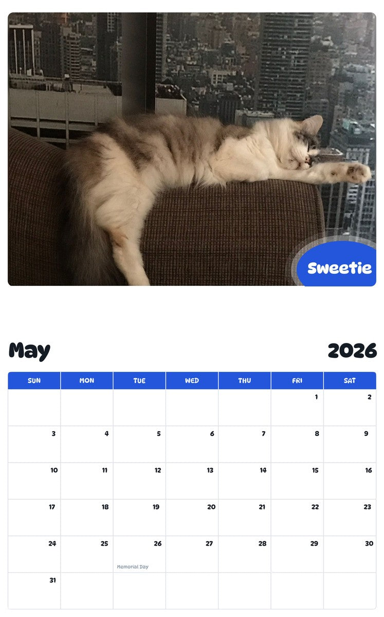 2026 - 2027 Sweetie - Pawidols Pet Calendar