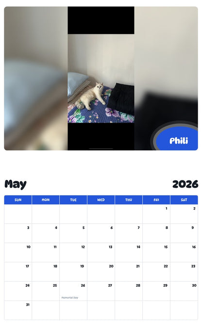 2026 - 2027 Phili - Pawidols Pet Calendar