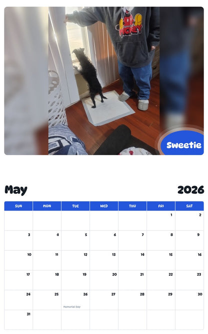 2026 - 2027 Sweetie - Pawidols Pet Calendar