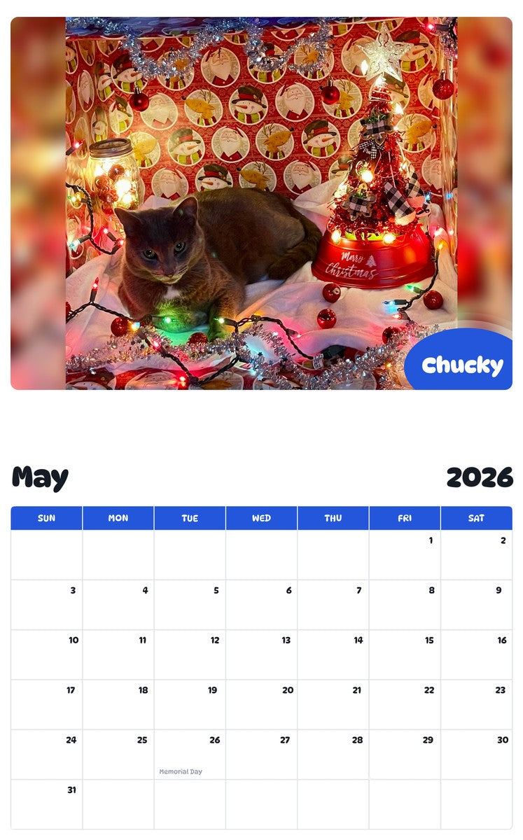 2026 - 2027 Chucky - Pawidols Pet Calendar