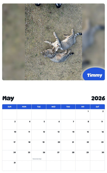 2026 - 2027 Timmy - Pawidols Pet Calendar